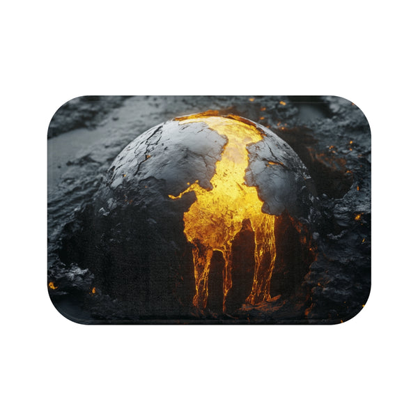 Golden Lava Bath Mat Rug