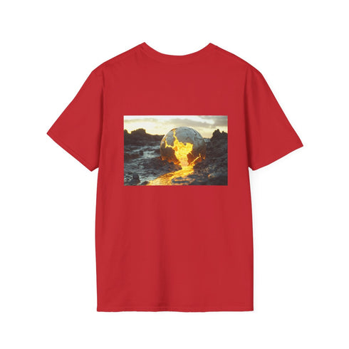 Golden Lava Planet T-shirt Design