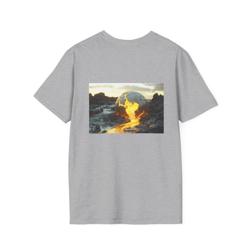 Golden Lava Planet T-shirt Design