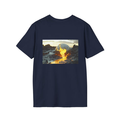 Golden Lava Planet T-shirt Design