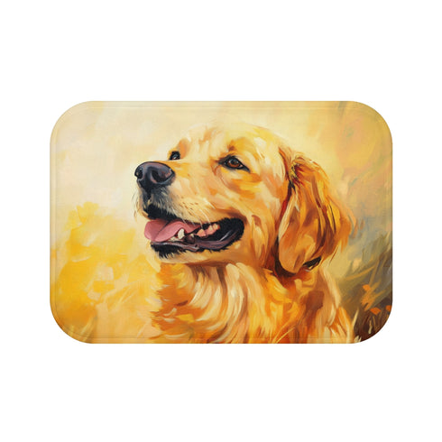"Golden Retriever Bliss Bath Mat"
