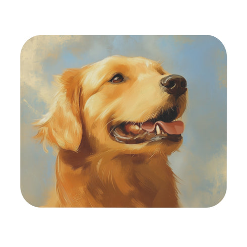 Golden Retriever Painting Mouse Pad
