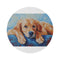 "Golden Retriever Portrait Round Rug"