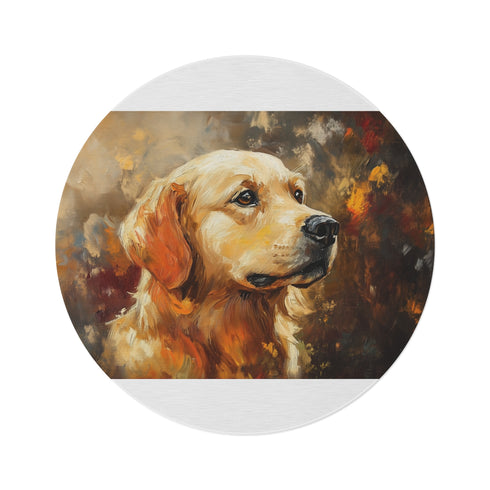 "Golden Retriever Puppy Round Rug"