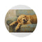 "Golden Retriever Round Rug Delight"