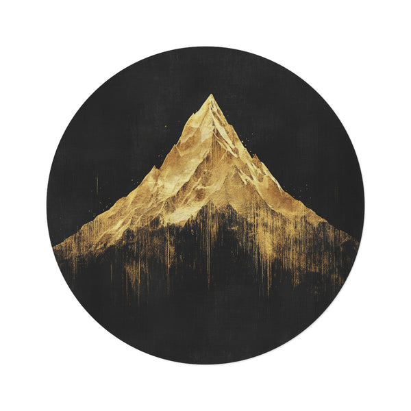 "Golden Snow Mountain Zen Rug"