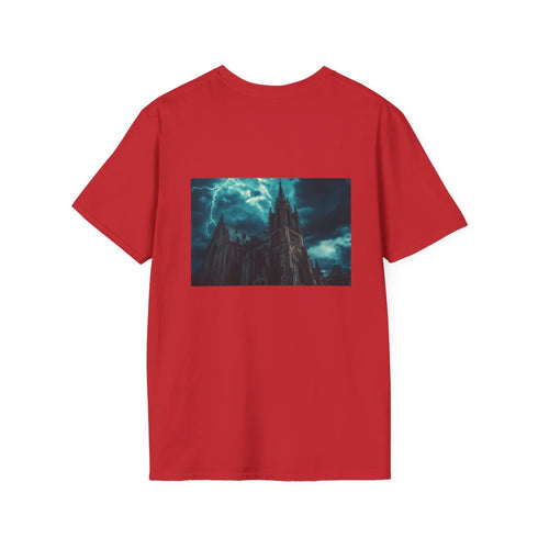 Gothic Cathedral Thunderstorm Art Tee