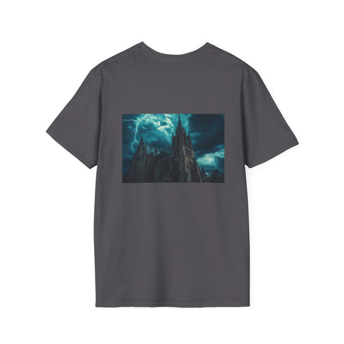 Gothic Cathedral Thunderstorm Art Tee