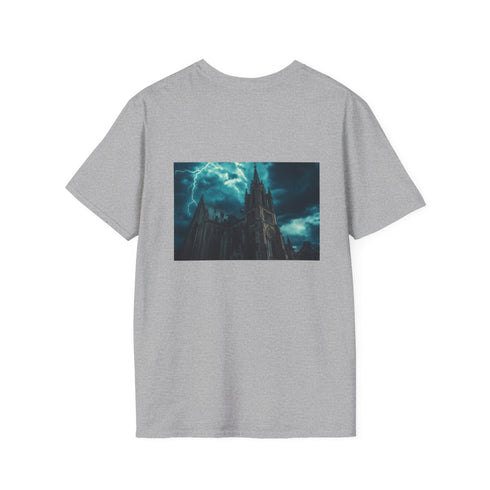 Gothic Cathedral Thunderstorm Art Tee