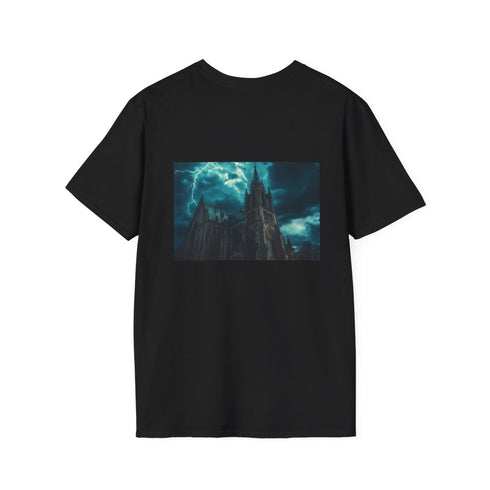 Gothic Cathedral Thunderstorm Art Tee