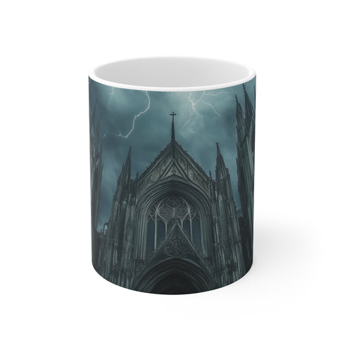 Gothic Cathedral Thunderstorm Coffee Mug