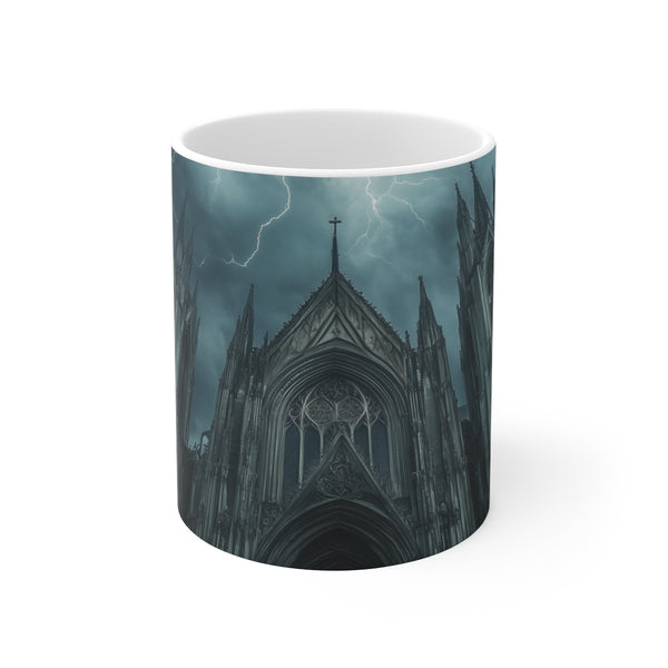 Gothic Cathedral Thunderstorm Coffee Mug
