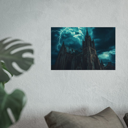 Gothic Cathedral Thunderstorm Stunning Photography