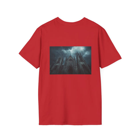 Gothic Cathedral Thunderstorm T-Shirt Design