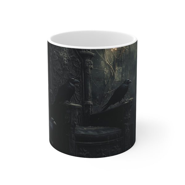 Gothic Raven Throne Coffee Mug