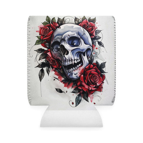 Gothic Rose Skull Cooler Sleeve