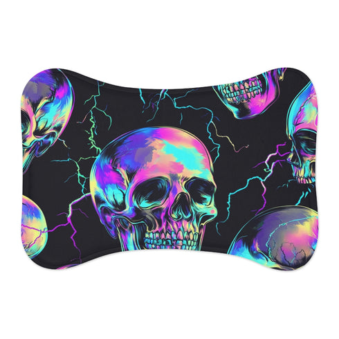 "Gothic Skull Pet Mat: Dark & Stylish Design"