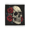 "Gothic Skull & Roses Blanket"
