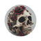 "Gothic Skull & Roses Rug: Intriguing Decor Statement"
