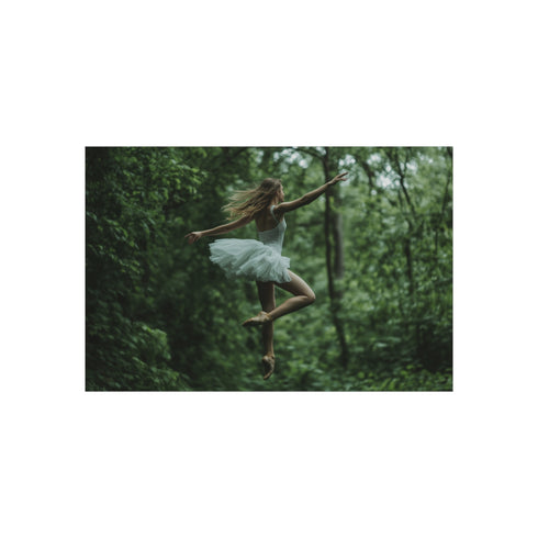 Graceful Ballet Dancer Spinning Through