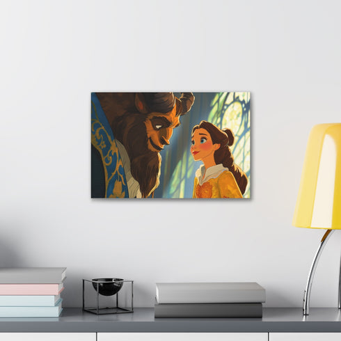 Graceful Blooms Canvas Art with Radiant Light - 18x12" Textured Decor