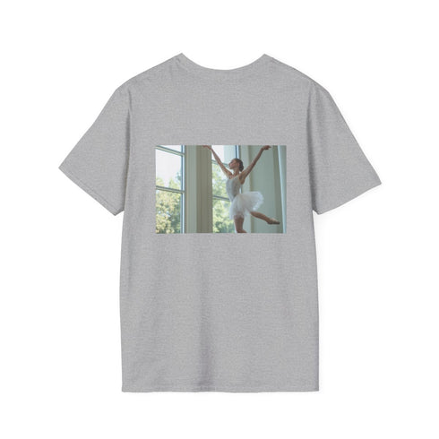 Gravity-Defying Ballet Dancer T-shirt Design