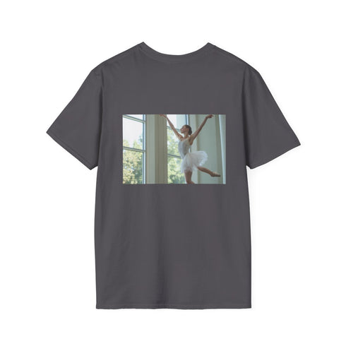 Gravity-Defying Ballet Dancer T-shirt Design