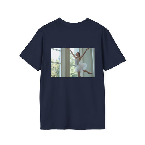 Gravity-Defying Ballet Dancer T-shirt Design