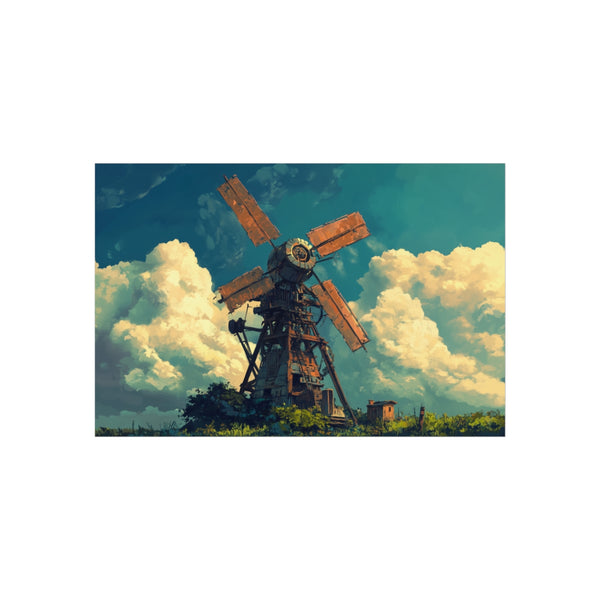 "Gravity Generating Mechanical Windmill Poster"