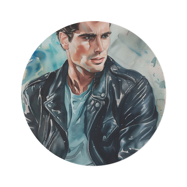 "Grease Watercolor Round Rug: Showstopper!"