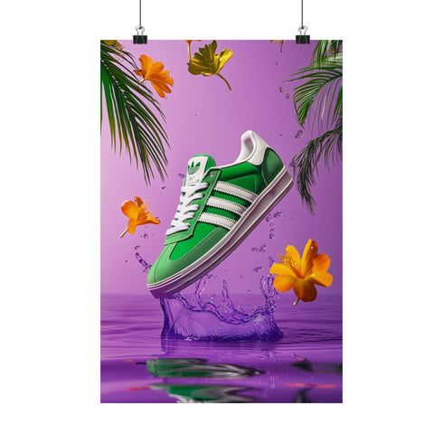 "Green Adidas Samba: Fashion Forward"