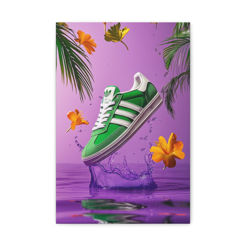 "Green Adidas Samba Low Sneaker"
