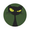 "Green Cat Eyes Cartoon Rug"