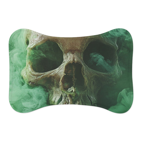 "Green Smoke Skull Pet Mat"