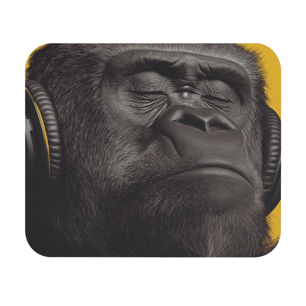 Groovy Gorilla Headphones Mouse Pad