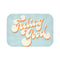 "Groovy Retro Quote Bath Mat"