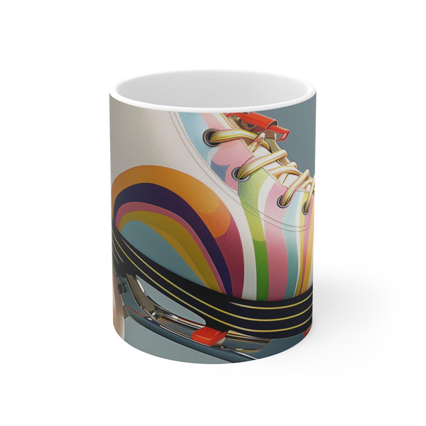 "Groovy Roller Skate Stripes Mug"
