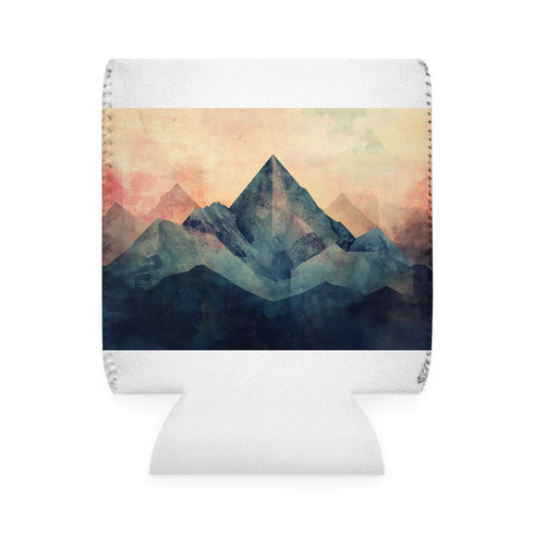 Grunge Mountain Abstract Can Cooler