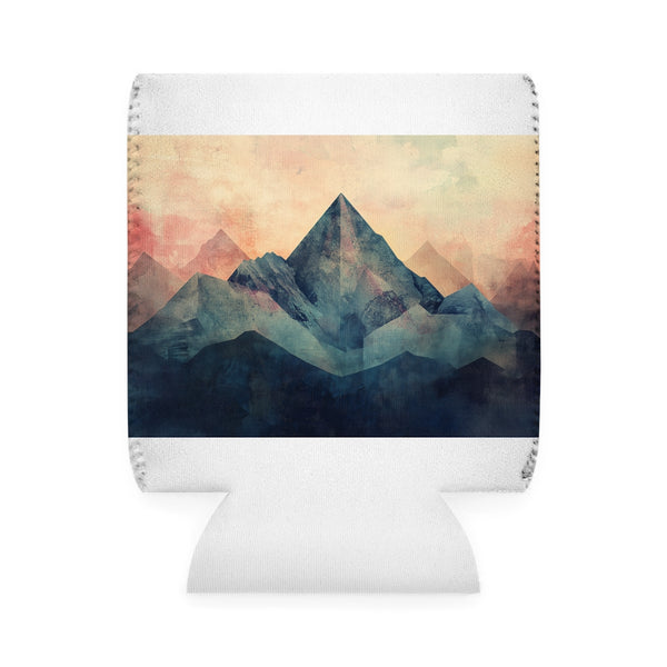 Grunge Mountain Abstract Can Cooler