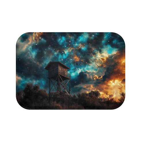 "Guardian Nebula Storm Bath Mat"