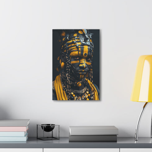 African tribal god canvas art: powerful, traditional deity in your home.