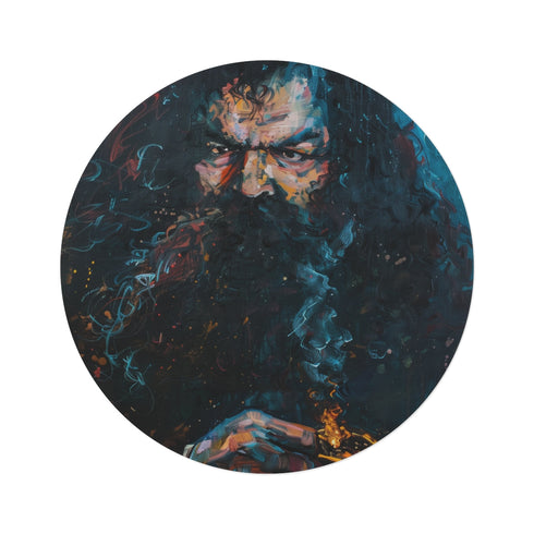 "Hagrid 🧙â€â™‚ï¸Canvas Round Rug"