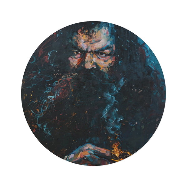 "Hagrid 🧙â€â™‚ï¸Canvas Round Rug"