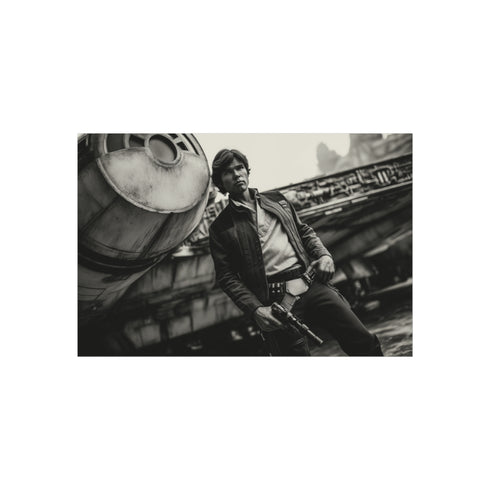 Han Solo Leaning Millennium Falcon