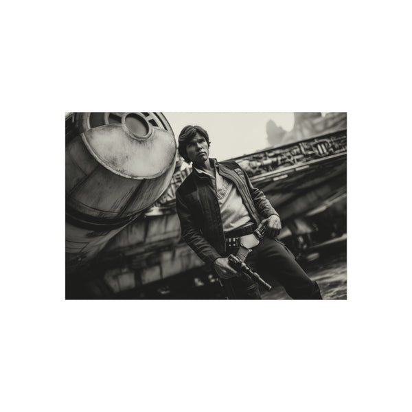 Han Solo Leaning Millennium Falcon