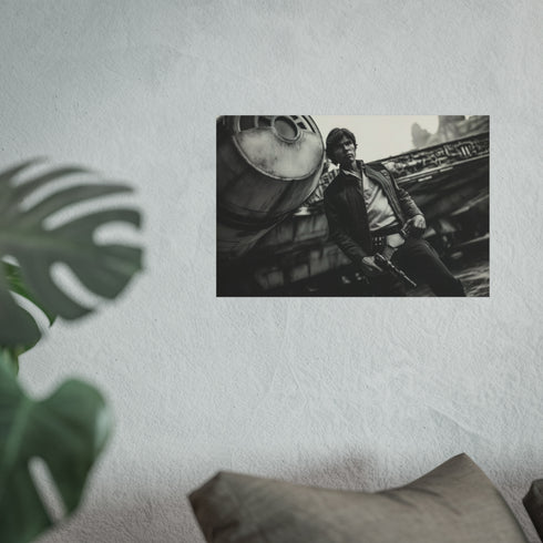 Han Solo Leaning Millennium Falcon