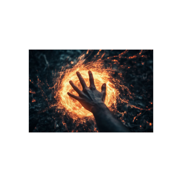 Hand Reaching Through Glowing Portal