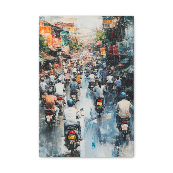 "Hanoi Bustling Streets in Vietnam"