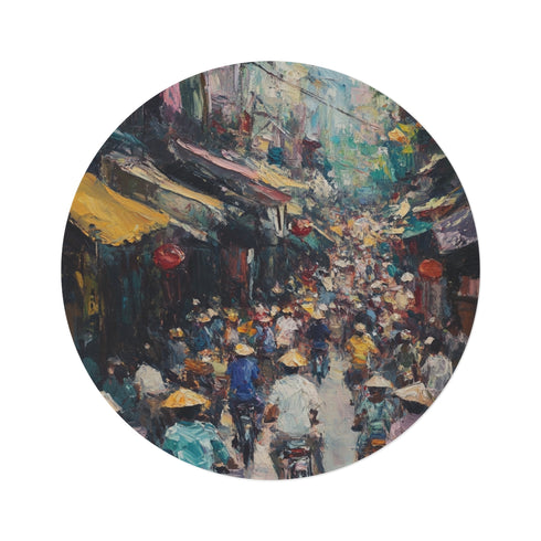 "Hanoi Busy Vietnam Painting Rug"