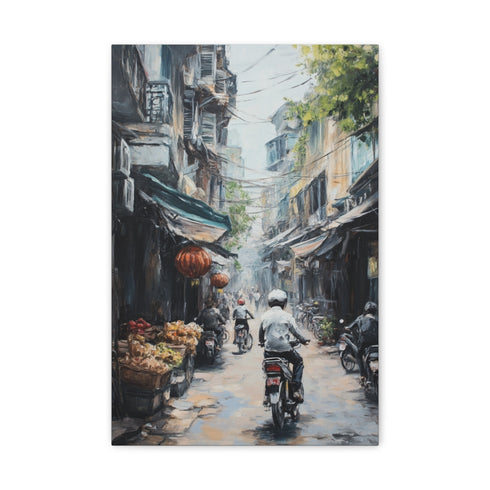 "Hanoi Cityscape in Vibrant Motion"